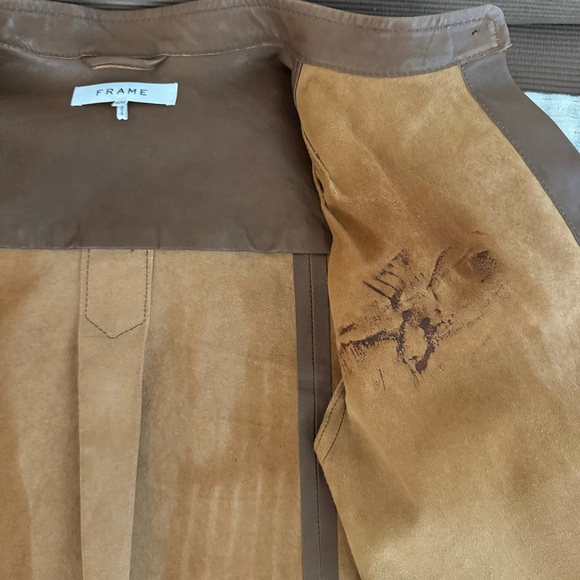 STUNNING! Frame Charlie Leather Shirt, size M - Picture 12 of 14